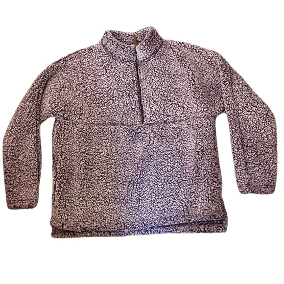 Time and Tru Tops - Time and Tru purple sherpa pullover